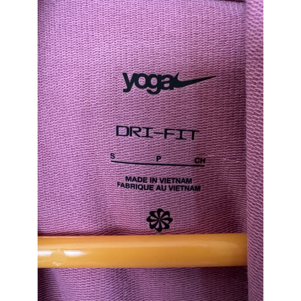 Nike Yoga Sweater Womens Small Pink Hoodie Performance Relaxed Dri Fit - Picture 3 of 3